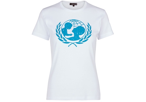 T-shirt dame, hvid XL